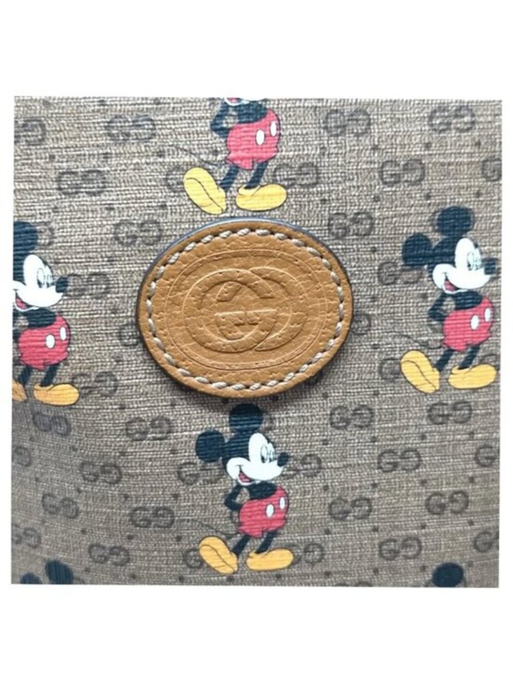 Authentic Gucci x Disney Mickey Mouse GG Supreme Backpack Brown Mini Luxury Bag - Picture 10 of 16